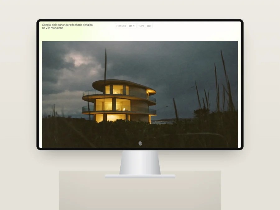 Screen from the Cerne Edifícios website