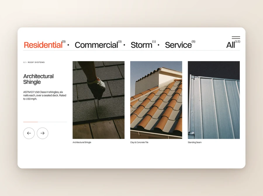 Coquina Roof Systems website