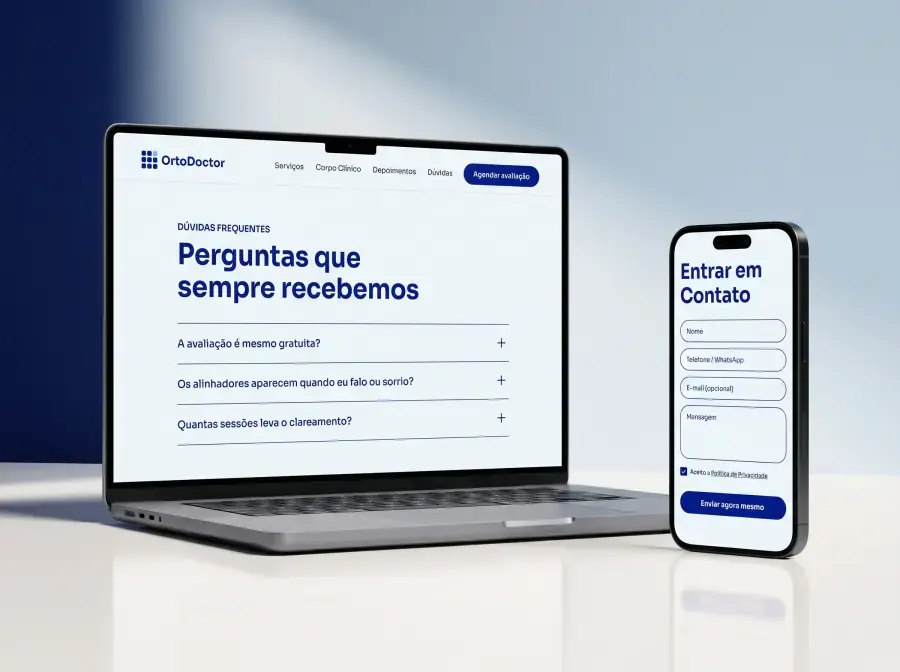 Tela do site da OrtoDoctor